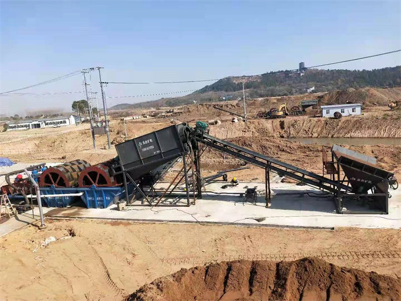 Large wheeled sand washing machine production line